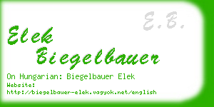 elek biegelbauer business card